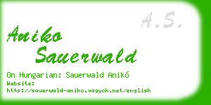 aniko sauerwald business card